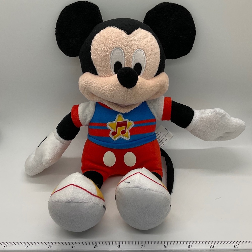 Disney Mickey Mouse‎ Plush Musical Star Outfit Stuffed Animal Toy 10 in